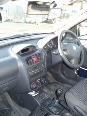 Picture of the interior of the car in which lessons will be given